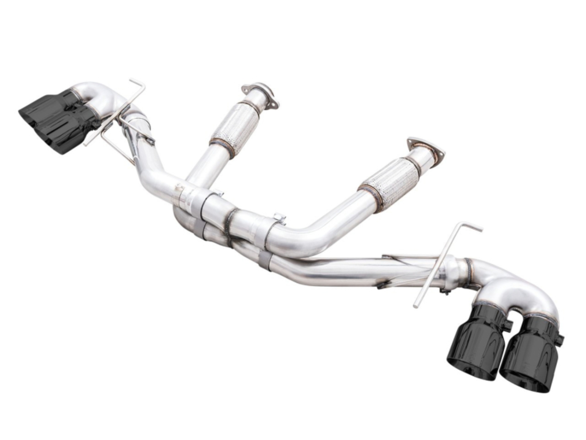 Picture of AWE Tuning 2020 Chevrolet Corvette (C8) Track Edition Exhaust - Quad Diamond Black Tips