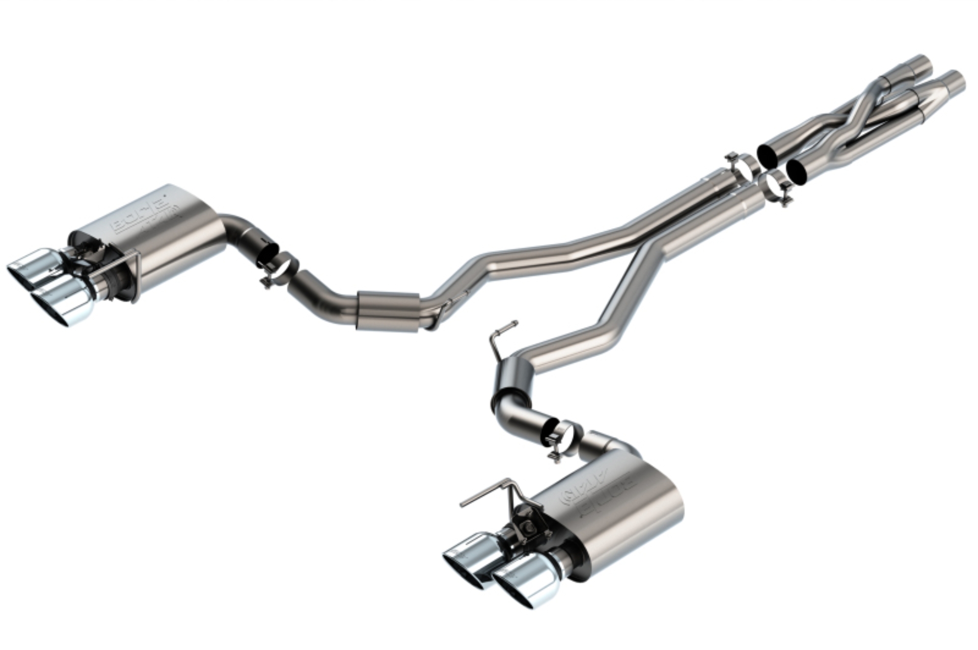 Picture of Borla 2020 Ford GT500 5.2L AT 3in ATAK CatBack Exhaust w/ Chrome Tips
