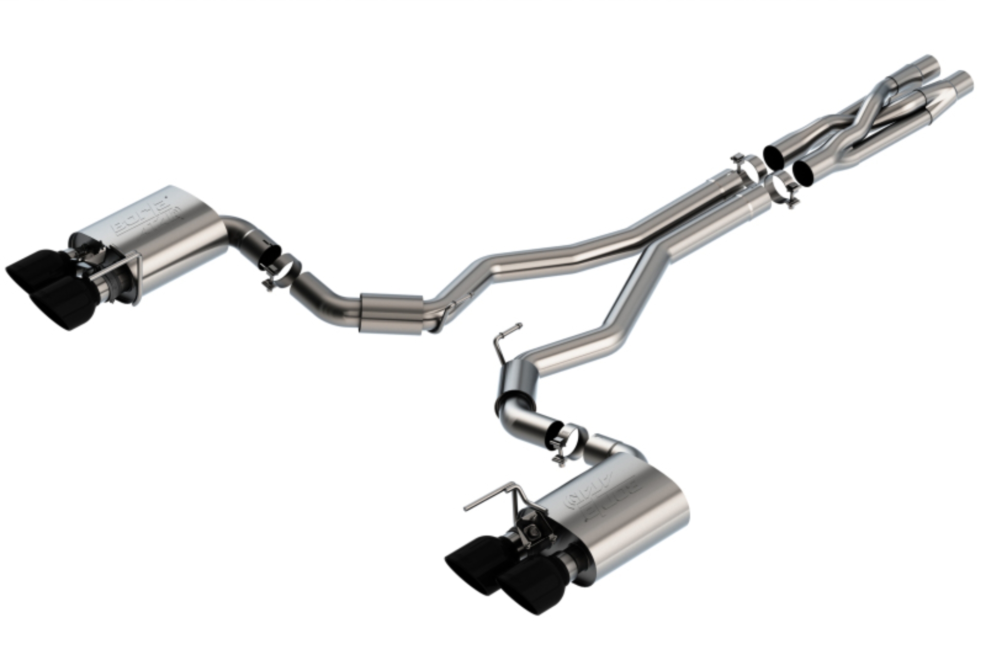 Picture of Borla 2020 Ford GT500 5.2L AT 3in ATAK CatBack Exhaust w/ Black Chrome Tips