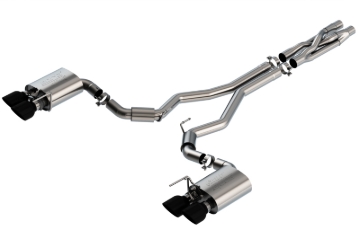 Picture of Borla 2020 Ford GT500 5.2L AT 3in ATAK CatBack Exhaust w/ Black Chrome Tips