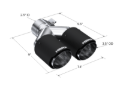 Picture of MBRP Universal Carbon Fiber Dual Tip 3.5in OD/2.5in Inlet