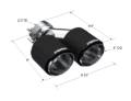Picture of MBRP Universal Carbon Fiber Dual Tip 4in OD/2.5in Inlet
