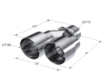Picture of MBRP Universal T304 SS Dual Tip 3.5in OD/2.5in Inlet