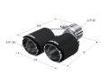 Picture of MBRP Universal Carbon Fiber Dual Tip 3.5in OD/2.5in Inlet