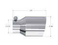 Picture of MBRP Universal T304 SS Tip 4in OD/2.5in Inlet/6.5in L