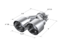 Picture of MBRP Universal T304 SS Dual Tip 4in OD/2.5in Inlet