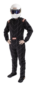 Picture of RaceQuip Black Chevron-1 Suit - SFI-1 Medium