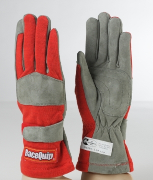 Picture of RaceQuip Red 1-Layer SFI-1 Glove - Large