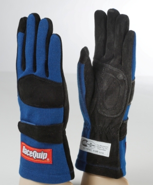 Picture of RaceQuip Blue 2-Layer SFI-5 Glove - Medium