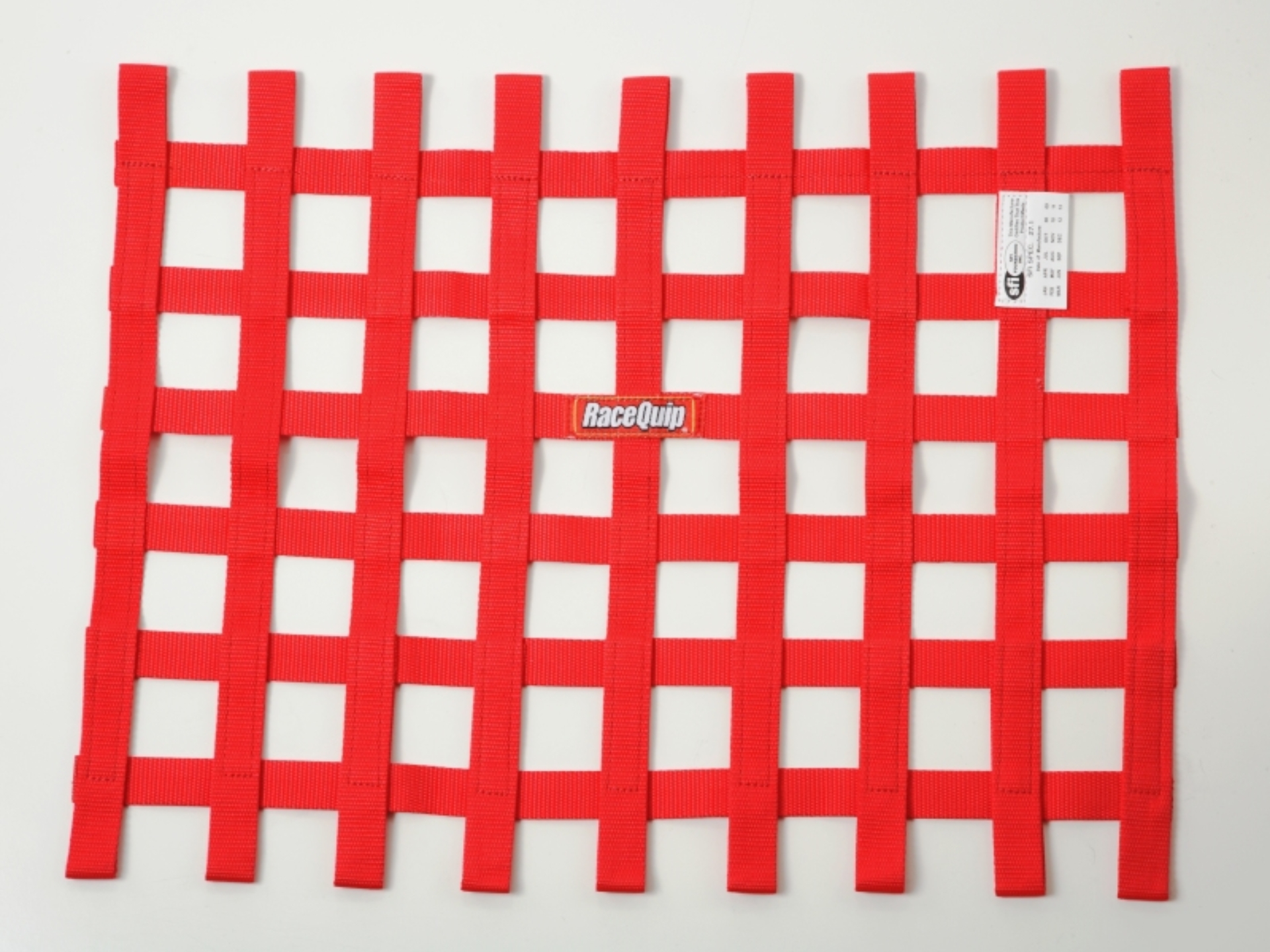 Picture of RaceQuip Red 18in H x 24W SFI Ribbon Window Net