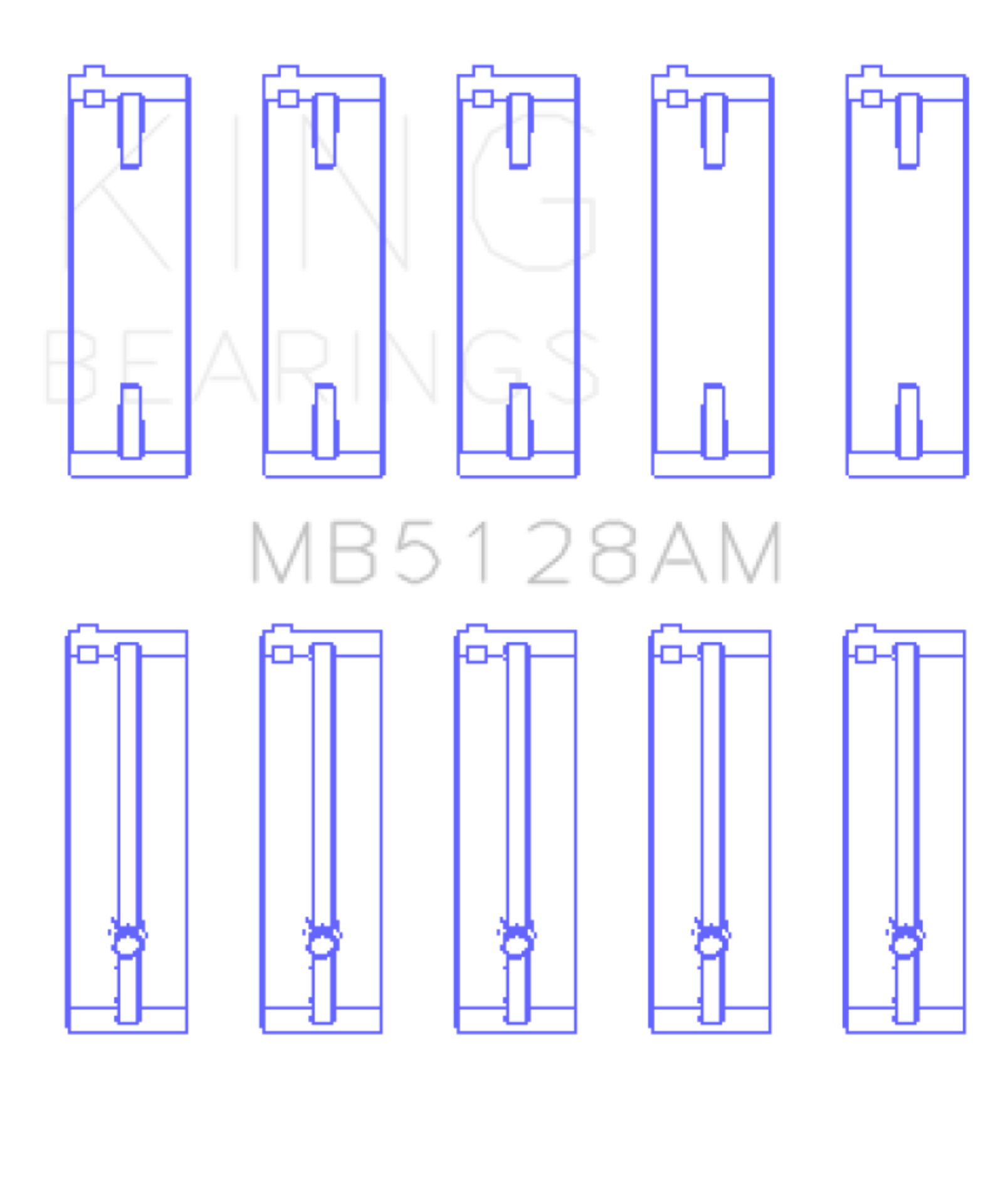 Picture of King Engine Bearings Isuzu 4XE1/4XF1/4XC1T (Size STD) Main Bearing Set