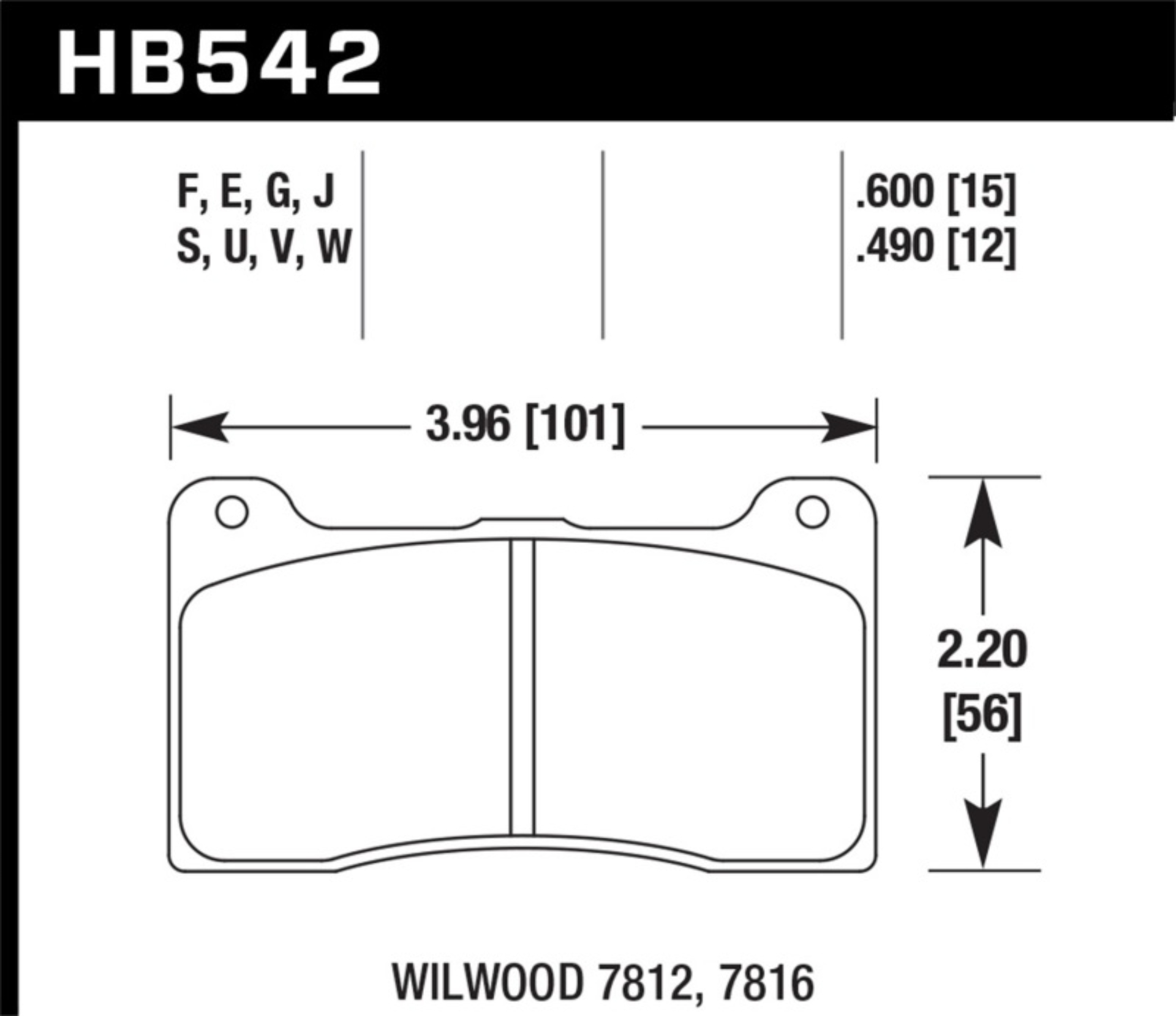 Picture of Hawk Performance HAWK HP+ Brake Pad Sets - HB542N.490