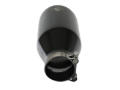 Picture of aFe MACH Force-Xp 409 SS Clamp-On Exhaust Tip 2.5in. Inlet / 4.5in. Outlet / 9in. L - Black