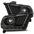 Picture of AlphaRex 10-12 Ford Mustang LUXX LED Proj Headlights Plank Style Alpha Blk w/Activ Light/Seq Signal