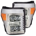 Picture of AlphaRex 11-16 Ford F-350 SD NOVA LED Proj Headlights Plank Style Chrm w/Activ Light/Seq Signal