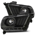 Picture of AlphaRex 10-12 Ford Mustang LUXX LED Proj Headlights Plank Style Alpha Blk w/Activ Light/Seq Signal