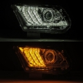 Picture of AlphaRex 10-12 Ford Mustang PRO-Series Projector Headlights Plank Style Chrome w/Top/Bottom DRL