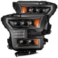 Picture of AlphaRex 17-20 Ford Raptor NOVA LED Proj Headlights Plank Style Alpha Black w/Activ Light/Seq Signal