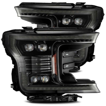 Picture of AlphaRex 18-20 Ford F-150 NOVA LED Proj Headlight Plank Style Alpha Blk w/Activ Light/Seq Signal/DRL