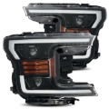 Picture of AlphaRex 18-19 Ford F-150 PRO-Series Proj Headlights Plank Style Gloss Blk w/Activ Light/Seq Signal