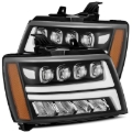 Picture of AlphaRex 07-13 Chevy Avalanche NOVA LED Proj Headlights Plank Style Matte Black w/Activ Light/DRL