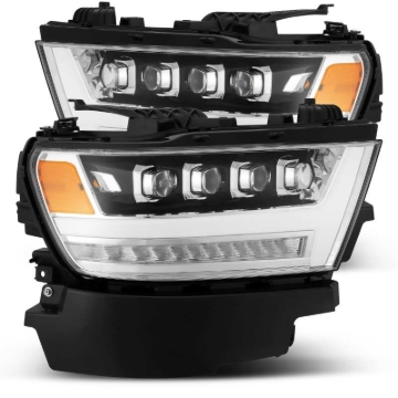 Picture of AlphaRex 19-20 Ram 1500HD NOVA LED Proj Headlights Plank Style Chrome w/Activ Light/Seq Signal/DRL