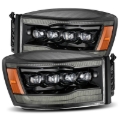 Picture of AlphaRex 06-08 Ram 1500HD NOVA LED Proj Headlights Plank Style Alpha Blk w/Seq Signal/DRL/Amber LED
