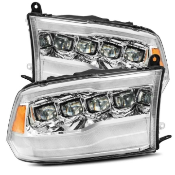 Picture of AlphaRex 09-18 Dodge Ram 1500HD NOVA LED Projector Headlights Plank Style Design Chrome w/DRL