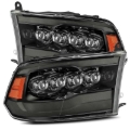 Picture of AlphaRex 09-18 Dodge Ram 1500HD NOVA LED Projector Headlights Plank Style Design Alpha Black w/DRL