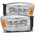 Picture of AlphaRex 06-08 Dodge Ram 1500HD NOVA LED Proj Headlights Plank Style Blk w/Seq Signal/DRL/Amber LED