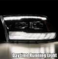 Picture of AlphaRex 09-18 Dodge Ram 1500HD PRO-Series Proj Headlights Plank Style Black w/Seq Signal/Smoked DRL