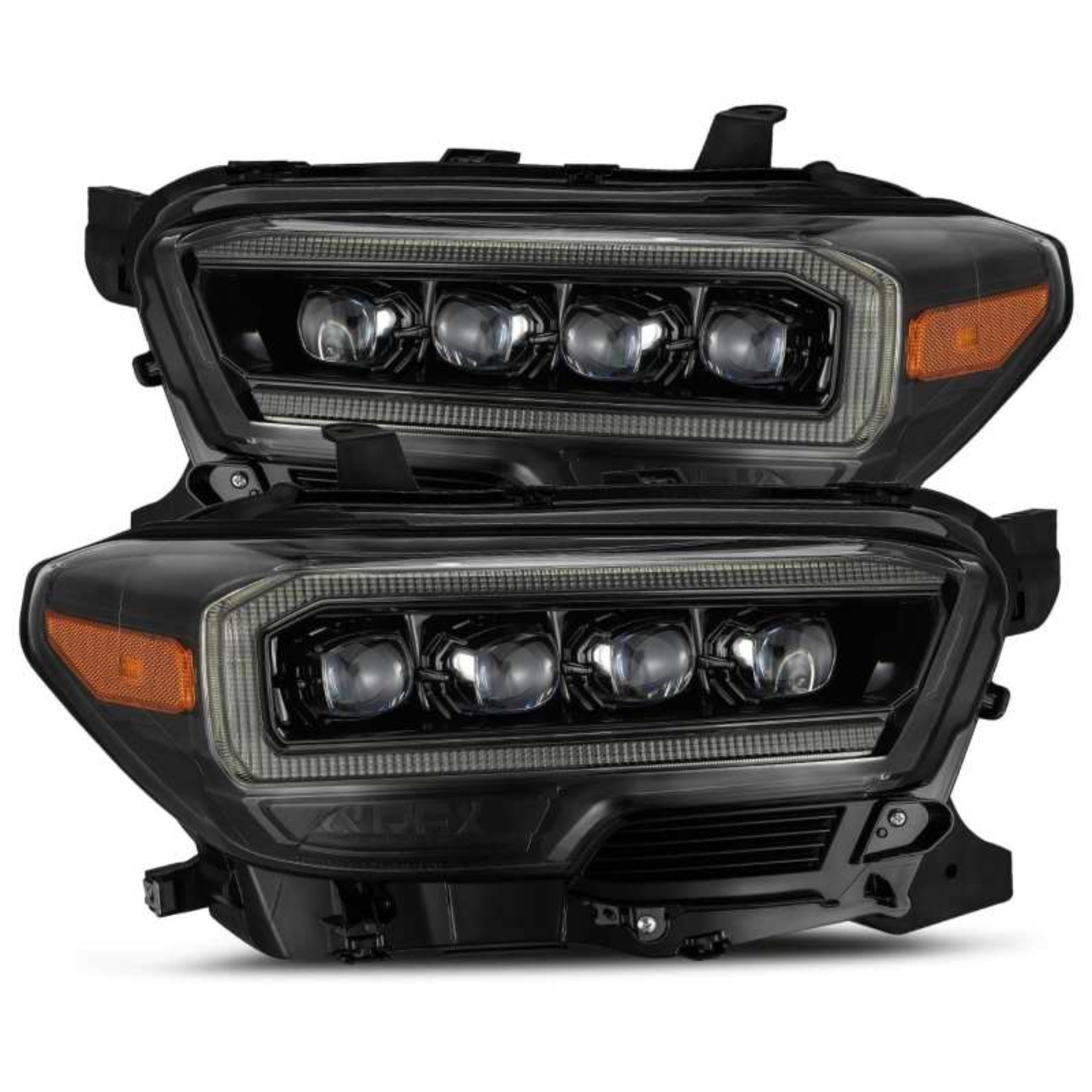 Picture of AlphaRex 16-20 Toyota Tacoma NOVA LED Projector Headlight Plank Style Alpha Black w/Activation Light