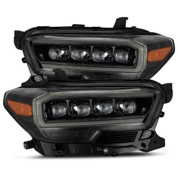 Picture of AlphaRex 16-20 Toyota Tacoma NOVA LED Projector Headlight Plank Style Alpha Black w/Activation Light