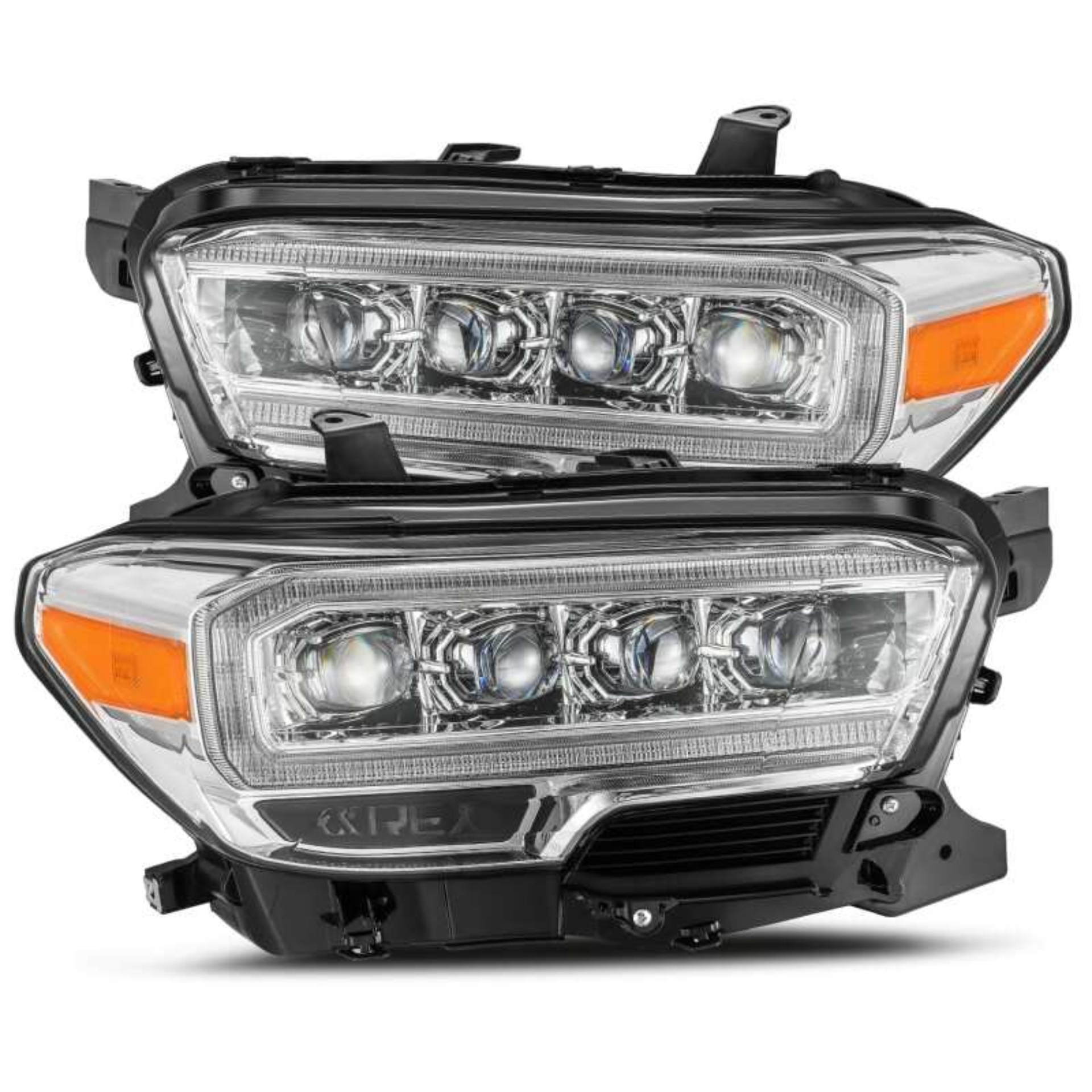 Picture of AlphaRex 16-20 Toyota Tacoma NOVA LED Projector Headlights Plank Style Chrome w/Activation Light
