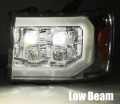 Picture of AlphaRex 07-14 GMC 2500HD NOVA LED Proj Headlight Plank Style Matte Blk w/Activ Light/Seq Signal/DRL