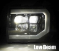Picture of AlphaRex 07-13 GMC 1500HD NOVA LED Proj Headlights Plank - Jet Black w/Activ Light/Seq Signal/DRL