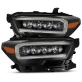 Picture of AlphaRex 16-20 Toyota Tacoma NOVA LED Projector Headlights Plank Style Black w/Activation Light