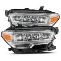 Picture of AlphaRex 16-20 Toyota Tacoma NOVA LED Projector Headlights Plank Style Chrome w/Activation Light