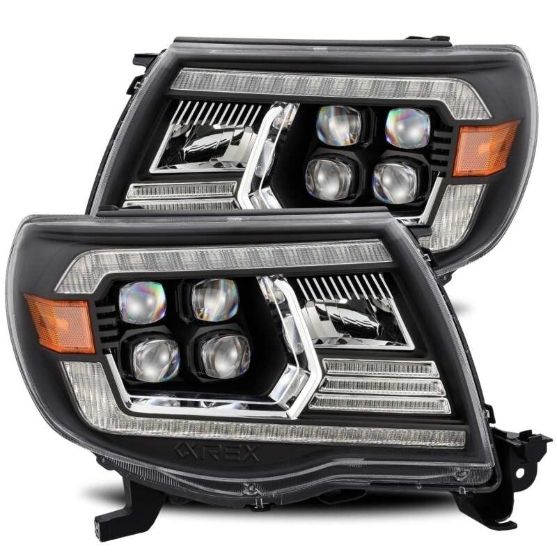 Picture of AlphaRex 05-11 Toyota Tacoma NOVA LED Projector Headlights Plank Style Black w/Activ Light/DRL