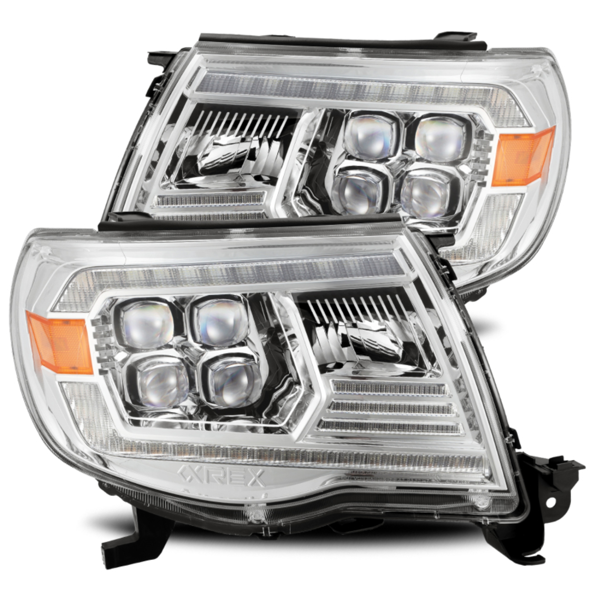 Picture of AlphaRex 05-11 Toyota Tacoma NOVA LED Projector Headlights Plank Style Chrome w/Activation Light/DRL
