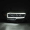 Picture of AlphaRex 16-20 Toyota Tacoma NOVA LED Projector Headlight Plank Style Alpha Black w/Activation Light