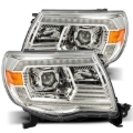 Picture of AlphaRex 05-11 Toyota Tacoma PRO-Series Projector Headlights Plank Style Design Chrome w/DRL
