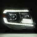 Picture of AlphaRex 05-11 Toyota Tacoma PRO-Series Projector Headlights Plank Style Design Alpha Black w/DRL