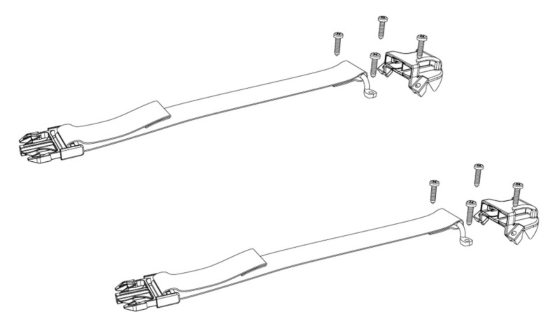 Picture of BAK Underside Buckle Ends & Strap Clips Qty 2 (w/ Hardware)