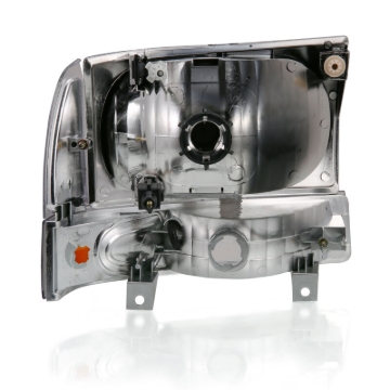 Picture of ANZO 2000-2004 Ford Excursion Crystal Headlight w/ Corner Light Chrome Amber (w/o Bulb)