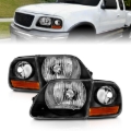 Picture of ANZO 1997-2003 Ford F150 Crystal Headlight Black w/ Parking Light