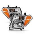 Picture of ANZO 2005-2008 Nissan Pathfinder Crystal Headlight Chrome Amber (OE Replacement)