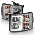 Picture of ANZO 2007-2013 Chevy Silverado 1500 Projector Plank Style Chrome Amber