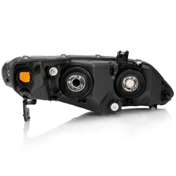 Picture of ANZO 2006-2011 Honda Civic 4 Door Crystal Headlight Black Amber (OE Replacement)