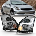 Picture of ANZO 2003-2007 Infiniti G35 Projector Headlight Plank Style Black (HID Compatible, No HID Kit )